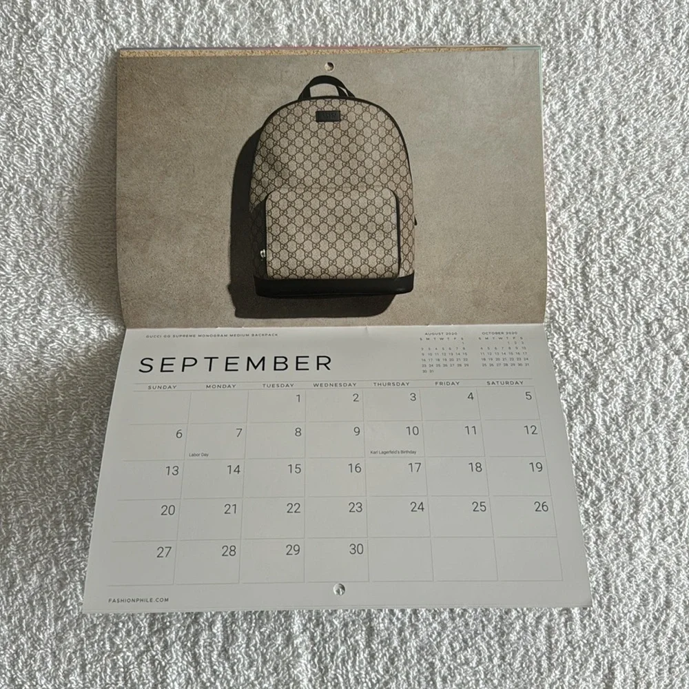 Fashionphile 2020 Monthly Calendar